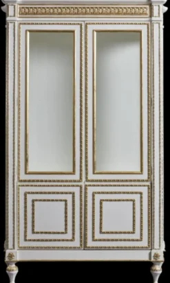 Casa Padrino Luxus Barock Vitrine Weiß / Gold - Prunkvoller Massivholz Vitrinenschrank mit 4 Türen - Luxus Möbel im Barockstil - Barock Möbel - Edel & Prunkvoll