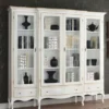Casa Padrino Luxus Barock Vitrine Weiß / Gold 237 cm - Barock Möbel - Made in Italy