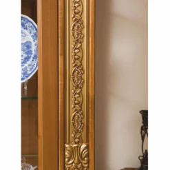 Casa Padrino Luxus Barock Vitrine Braun / Gold 122,5 x H. 218,5 cm - Barock Möbel