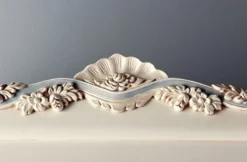 Casa Padrino Luxus Barock Vitrine Creme / Grau - Handgefertigter italienischer Barockstil Vitrinenschrank - Barockstil Möbel - Italienische Barock Möbel - Luxus Qualität - Made in Italy