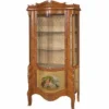 Casa Padrino Luxus Barock Vitrine Braun / Gold / Messing H. 200 cm - Made in Italy