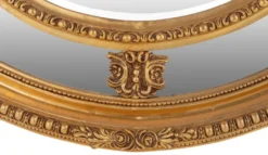 Casa Padrino Luxus Barock Wandspiegel Oval Gold 120 cm - Massiv und Schwer - Goldener Spiegel