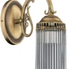 Casa Padrino Luxus Barock Wandleuchte Messing mit Patina H. 33 cm