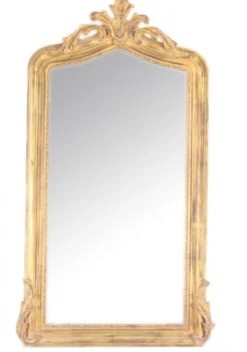 Casa Padrino Luxus Barock Wandspiegel Gold 150 x 75 cm - Massiv und Schwer - Goldener Spiegel