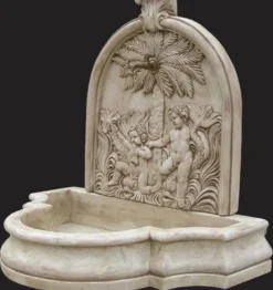 Casa Padrino Luxus Barock Wandbrunnen Beige 135 x H. 125 cm - Made in Italy