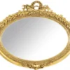 Casa Padrino Luxus Barock Wandspiegel Oval Gold - Massiv und Schwer - Goldener Spiegel
