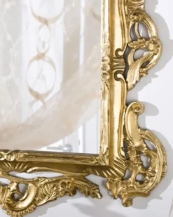 Casa Padrino Luxus Barock Wandspiegel Gold 82 x 6 x H. 128 cm - Prunkvoller Spiegel im Barockstil - Barock Möbel