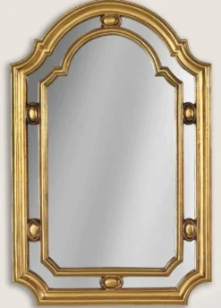 Casa Padrino Luxus Barock Wandspiegel Gold - Handgefertigter Spiegel im Barockstil - Barock Wohnzimmer Spiegel - Barock Garderoben Spiegel - Barock Deko Accessoires