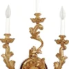 Casa Padrino Luxus Barock Wandleuchte Antik Gold 47 x 22 x H. 56 cm - Prunkvolle Wandlampe im Barockstil - Barock Leuchten - Luxus Qualität - Made in Italy