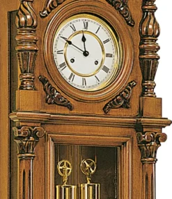 Casa Padrino Luxus Barock Wanduhr Braun / Gold - Handgeschnitzte Barockstil Uhr - Prunkvolle Barock Pendeluhr - Luxus Qualität - Made in Italy