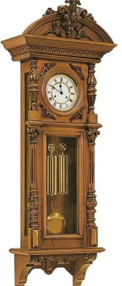 Casa Padrino Luxus Barock Wanduhr Braun / Gold - Handgeschnitzte Barockstil Uhr - Prunkvolle Barock Pendeluhr - Luxus Qualität - Made in Italy