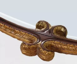 Casa Padrino Luxus Barock Wandspiegel Antik Gold / Dunkelbraun - Ovaler Spiegel im Barockstil - Barock Garderoben Spiegel - Luxus Möbel im Barockstil - Barock Möbel - Edel & Prunkvoll