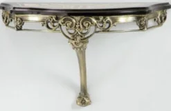 Casa Padrino Luxus Barock Wandkonsole Schwarz / Rot / Gold / Bronze 62 x 25 x H. 38 cm - Wanddeko Konsole im Barockstil - Barock Möbel - Luxus Qualität