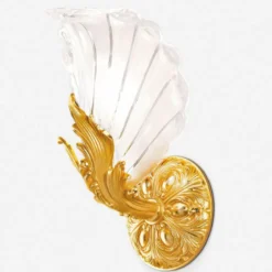 Casa Padrino Luxus Barock Wandleuchte Gold / Weiß 29 cm - Made in Italy