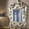 Casa Padrino Luxus Barock Wandspiegel Silber 86 x 8 x H. 114 cm - Prunkvoller Antik Stil Spiegel mit wunderschönen Verzierungen - Luxus Qualität - Made in Italy