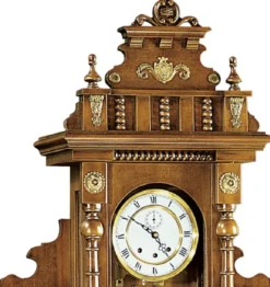 Casa Padrino Luxus Barock Wanduhr Braun / Gold - Prunkvolle Barockstil Uhr - Handgeschnitzte Barock Pendeluhr - Luxus Qualität - Made in Italy