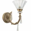 Casa Padrino Luxus Barock Wandleuchte Messing mit Patina H. 30 cm - Barock Leuchten