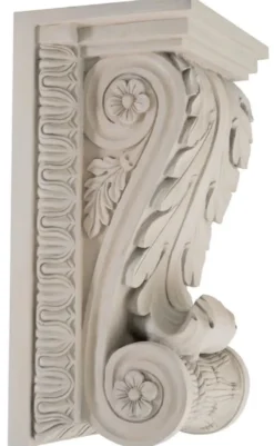 Casa Padrino Luxus Barock Wandkonsole Sandfarben 51 x 36 x H. 84 cm - Prunkvolle Wanddeko Konsole im Barockstil - Barock Wanddeko - Barock Möbel