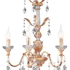 Casa Padrino Luxus Barock Wandleuchte Gold mit Patina / Silber 45 x 28 x H. 64 cm - Elegante Barockstil Wandlampe - Barock Leuchten - Luxus Qualität - Made in Italy