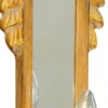 Casa Padrino Luxus Barock Wandleuchte Naturfarben / Antik Gold 16 x 16 x H. 47 cm - Elegante Wandlampe mit Spiegel - Barock Leuchten