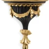 Casa Padrino Luxus Barock Wandkonsole Schwarz / Antik Gold - Prunkvolle Massivholz Wanddeko Konsole im Barockstil - Barock Wanddeko - Barock Möbel - Luxus Qualität - Made in Italy