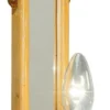 Casa Padrino Luxus Barock Wandleuchte Naturfarben / Antik Gold 10 x 16 x H. 40 cm - Elegante Wandlampe mit Spiegel - Barock Leuchten