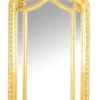 Casa Padrino Luxus Barock Wandspiegel Gold 210 x 115 cm, Massiver Spiegel im prunkvollen Design