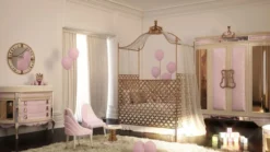 Casa Padrino Luxus Barock Wickelkommode Beige / Rosa - Prunkvolle Kinderzimmer Kommode - Barock Kinderzimmer Möbel - Luxus Qualität - Made in Italy