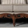 Casa Padrino Luxus Barock Wohnzimmer Sofa Silber / Braun - Handgefertigtes Barockstil Sofa mit dekorativen Kissen - Luxus Wohnzimmer Möbel im Barockstil - Barock Möbel - Edel & Prunkvoll