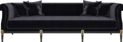 Casa Padrino Luxus Barock Wohnzimmer Set Gold / Schwarz / Antik Gold - 2 Sofas & 2 Sessel & 1 Couchtisch & 2 Beistelltische - Wohnzimmermöbel im Barockstil - Edle Barock Möbel