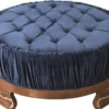 Casa Padrino Luxus Barock Wohnzimmer Set Blau / Braun - 2 Sofas & 2 Sessel & 1 Couchtisch - Prunkvolle Wohnzimmer Möbel im Barockstil