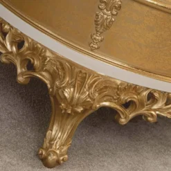 Casa Padrino Luxus Barock Wohnzimmer Set Blau / Weiß / Gold - Barock Möbel