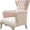 Casa Padrino Luxus Barock Wohnzimmer Sessel Rosa / Silber / Gold 100 x 80 x H. 110 cm - Edle Barockstil Möbel