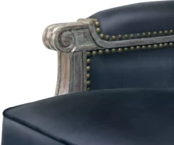 Casa Padrino Luxus Barock Wohnzimmer Sessel Blau / Antik Silber - Barock Wohnzimmer Möbel