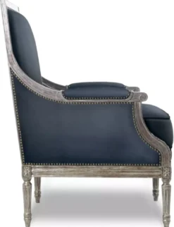 Casa Padrino Luxus Barock Wohnzimmer Sessel Blau / Antik Silber - Barock Wohnzimmer Möbel