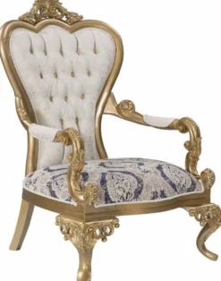 Casa Padrino Luxus Barock Wohnzimmer Set Blau / Weiß / Gold - 2 Sofas & 2 Sessel & 1 Couchtisch - Prunkvolle Barock Möbel - Wohnzimmer Möbel