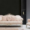 Casa Padrino Luxus Barock Wohnzimmer Sofa mit dekorativen Kissen Rosa / Silber / Gold 230 x 90 x H. 105 cm - Prunkvolle Möbel im Barockstil