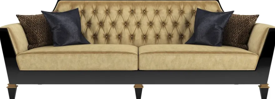 Casa Padrino Luxus Barock Wohnzimmer Sofa Gold / Schwarz 260 x 95 x H. 93 cm - Prunkvolle Wohnzimmer Möbel im Barockstil