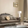 Casa Padrino Luxus Barock Wohnzimmer Set - 2 Sofas & 2 Sessel & 1 Couchtisch - Handgefertigte Wohnzimmer Möbel im Barockstil - Edel & Prunkvoll
