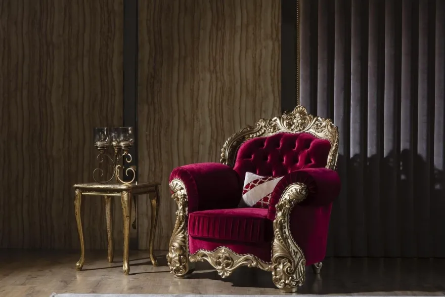 Casa Padrino Luxus Barock Wohnzimmer Set Boardeauxrot / Weiß / Gold - 2 Sofas & 2 Sessel & 1 Couchtisch - Wohnzimmer Möbel im Barockstil - Edel & Prunkvoll