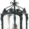 Casa Padrino Luxus Barock Wohnzimmer Hängeleuchte Antik Schwarz 34 x 34 x H. 64 cm - Handgefertigte Barockstil Pendelleuchte - Luxus Qualität - Made in Italy - Edel & Prunkvoll