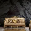 Casa Padrino Luxus Barock Wohnzimmer Set Beige / Braun / Gold - 2 Barock Sofas mit Muster & 2 Barock Sessel mit Muster & 1 Barock Couchtisch - Barock Wohnzimmer Möbel