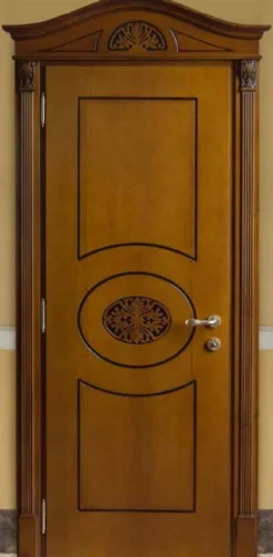 Casa Padrino Luxus Barock Wohnungstür Braun - Prunkvolle Massivholz Tür mit Rahmen - Luxus Möbel im Barockstil - Hotel Möbel - Barock Möbel - Luxus Qualität - Made in Italy