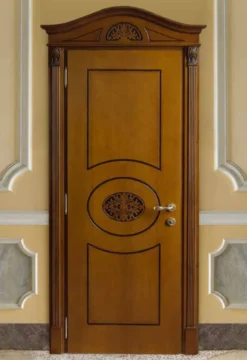 Casa Padrino Luxus Barock Wohnungstür Braun - Prunkvolle Massivholz Tür mit Rahmen - Luxus Möbel im Barockstil - Hotel Möbel - Barock Möbel - Luxus Qualität - Made in Italy