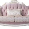 Casa Padrino Luxus Barock Wohnzimmer Set Rosa / Silber / Weiß / Gold - 2 Sofas & 2 Sessel & 1 Couchtisch - Edle Wohnzimmer Möbel im Barockstil