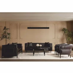 Casa Padrino Luxus Barock Wohnzimmer Set Dunkelbraun / Gold - Barockstil Möbel