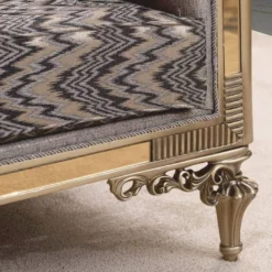 Casa Padrino Luxus Barock Wohnzimmer Sofa Grau / Gold 230 cm - Barock Möbel