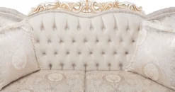 Casa Padrino Luxus Barock Wohnzimmer Set Hellrosa / Weiß / Gold - 2 Sofas & 2 Sessel & 1 Beistelltisch - Wohnzimmer Möbel im Barockstil - Edel & Prunkvoll
