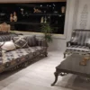 Casa Padrino Luxus Barock Wohnzimmer Set Lila / Grau / Gold - 2 Barock Sofas & 2 Barock Sessel & 1 Barock Couchtisch - Barock Wohnzimmer Möbel