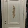 Casa Padrino Luxus Barock Wohnungstür Weiß / Gold - Prunkvolle Massivholz Tür mit Rahmen - Luxus Möbel im Barockstil - Hotel Möbel - Barock Möbel - Barock Einrichtung - Edel & Prunkvoll